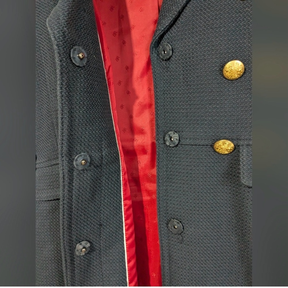 Banana Republic Navy Military Style Double-Breasted Cotton Peacoat – W-Med. NWOT - Picture 7 of 8